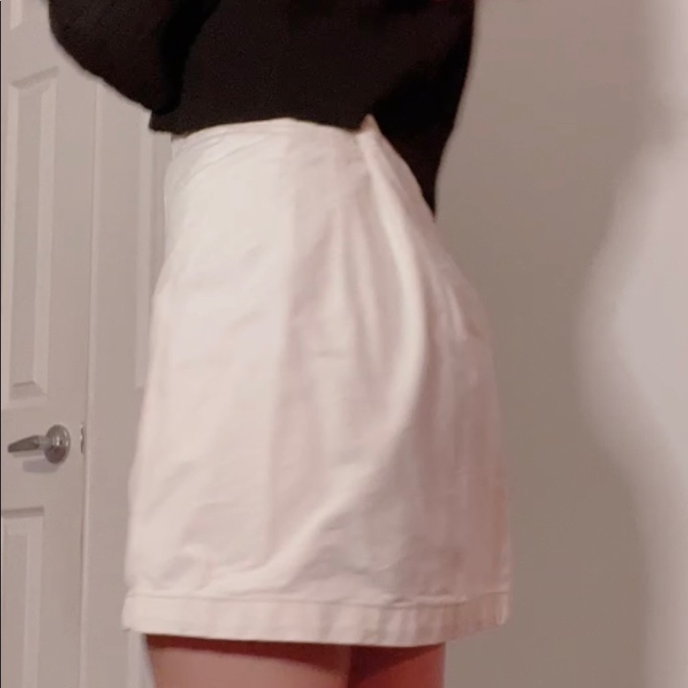 Current/Elliott Asymmetrical Cream Button Mini Sk… - image 3